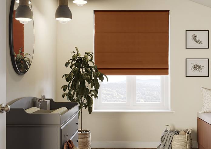 Shima Faux Silk, Rust - Roman Blind - Image 3